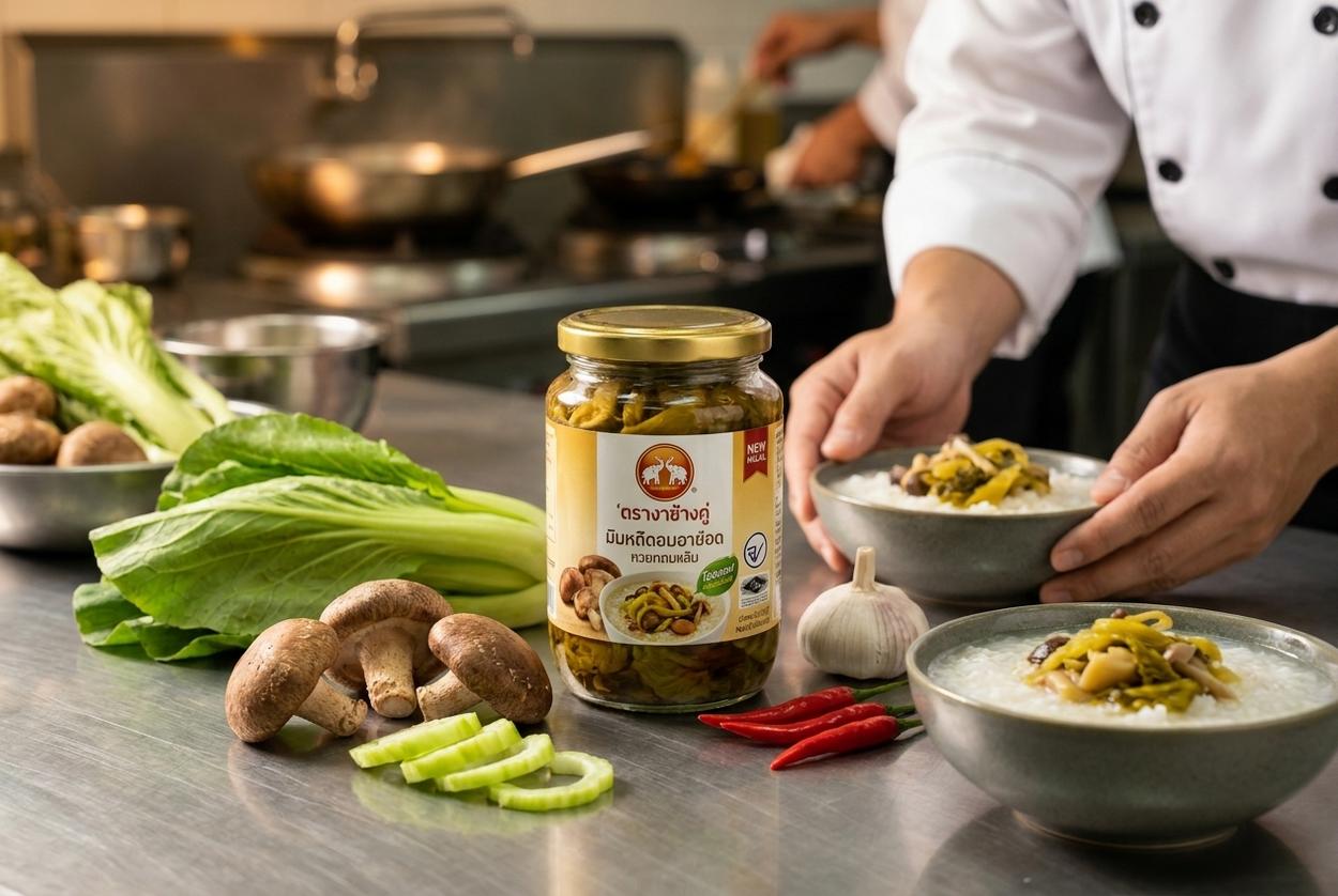 กาน่าฉ่ายเห็ดหอมสำหรับร้านอาหาร – ยกระดับรสชาติและเพิ่มกำไรด้วย ตรางาช้างคู่